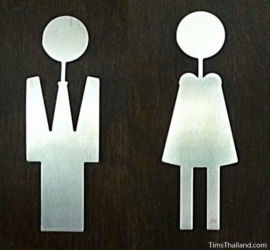 Creative Thai bathroom sign