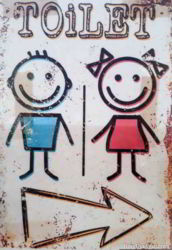 Creative Thai bathroom sign