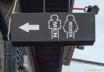 Creative Thai bathroom sign
