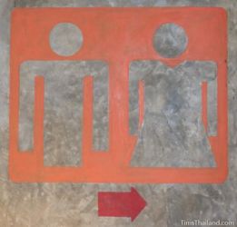 Creative Thai bathroom sign
