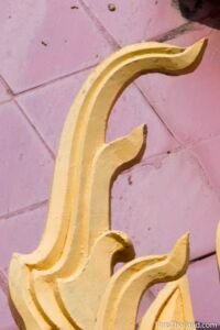 close-up detail from temple gate