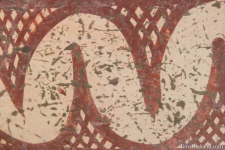 close up of Ban Chiang-style pottery