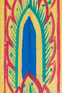closeup of painting at temple