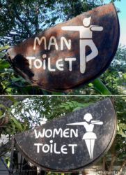creative Thai bathroom sign
