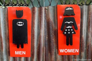 creative Thai bathroom sign